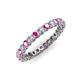 3 - Tiffany 2.40 mm Pink Sapphire and Diamond Eternity Band 