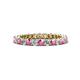 1 - Tiffany 2.40 mm Diamond and Pink Sapphire Eternity Band 