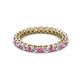2 - Tiffany 2.40 mm Diamond and Pink Sapphire Eternity Band 