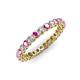 3 - Tiffany 2.40 mm Diamond and Pink Sapphire Eternity Band 
