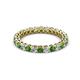 2 - Tiffany 2.40 mm Round Green Garnet and Diamond Eternity Band 