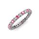 3 - Tiffany 2.40 mm Pink Tourmaline and Diamond Eternity Band 