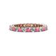 1 - Tiffany 2.40 mm Pink Tourmaline and Diamond Eternity Band 