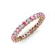 3 - Tiffany 2.40 mm Pink Tourmaline and Diamond Eternity Band 