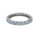 2 - Tiffany 2.40 mm Aquamarine and Diamond Eternity Band 