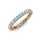 3 - Tiffany 2.40 mm Aquamarine and Diamond Eternity Band 