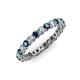 3 - Tiffany 2.40 mm Blue and White Diamond Eternity Band 