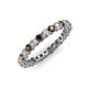 3 - Tiffany 2.40 mm Smoky Quartz and Diamond Eternity Band 