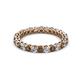 2 - Tiffany 2.40 mm Smoky Quartz and Diamond Eternity Band 