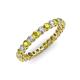 3 - Tiffany 2.40 mm Round Yellow and White Diamond Eternity Band 