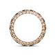 4 - Tiffany 2.40 mm Smoky Quartz and Diamond Eternity Band 