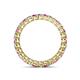 4 - Tiffany 2.40 mm Diamond and Pink Sapphire Eternity Band 