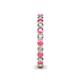 5 - Tiffany 2.40 mm Round Pink Tourmaline and Diamond Eternity Band 
