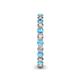 5 - Tiffany 2.40 mm Blue Topaz and Diamond Eternity Band 