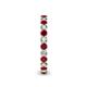 5 - Tiffany 2.40 mm Round Ruby and Diamond Eternity Band 
