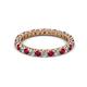 2 - Ellen 2.40 mm Ruby and Diamond Eternity Band 