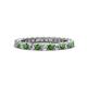 1 - Ellen 2.40 mm Green Garnet and Diamond Eternity Band 