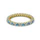 2 - Ellen 2.40 mm Blue Topaz and Diamond Eternity Band 