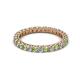 2 - Ellen 2.40 mm Peridot and Diamond Eternity Band 