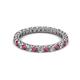 2 - Ellen 2.40 mm Rhodolite Garnet and Diamond Eternity Band 