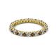 2 - Ellen 2.40 mm Smoky Quartz and Diamond Eternity Band 