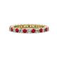 1 - Ellen 2.40 mm Ruby and Diamond Eternity Band 