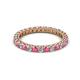 2 - Ellen 2.40 mm Pink Tourmaline and Diamond Eternity Band 