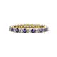 1 - Ellen 2.40 mm Iolite and Diamond Eternity Band 