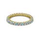 2 - Ellen 2.40 mm Aquamarine and Diamond Eternity Band 