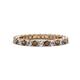1 - Ellen 2.40 mm Smoky Quartz and Diamond Eternity Band 