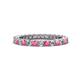 1 - Ellen 2.40 mm Pink Tourmaline and Diamond Eternity Band 