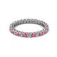 2 - Ellen 2.40 mm Pink Tourmaline and Diamond Eternity Band 