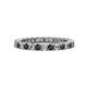 1 - Ellen 2.40 mm Black and White Diamond Eternity Band 