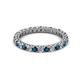 2 - Ellen 2.40 mm Blue and White Diamond Eternity Band 
