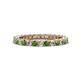 1 - Ellen 2.40 mm Green Garnet and Diamond Eternity Band 