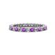 1 - Ellen 2.40 mm Amethyst and Diamond Eternity Band 