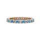 1 - Ellen 2.40 mm Blue Topaz and Diamond Eternity Band 