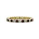 1 - Ellen 2.40 mm Red Garnet and Diamond Eternity Band 