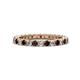 1 - Ellen 2.40 mm Red Garnet and Diamond Eternity Band 