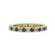 1 - Ellen 2.40 mm Black and White Diamond Eternity Band 