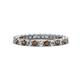 1 - Ellen 2.40 mm Smoky Quartz and Diamond Eternity Band 
