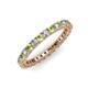 3 - Ellen 2.40 mm Peridot and Diamond Eternity Band 