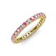3 - Ellen 2.40 mm Pink Tourmaline and Diamond Eternity Band 