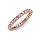 3 - Ellen 2.40 mm Pink Tourmaline and Diamond Eternity Band 