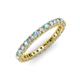 3 - Ellen 2.40 mm Aquamarine and Diamond Eternity Band 