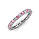 3 - Ellen 2.40 mm Pink Tourmaline and Diamond Eternity Band 