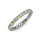 3 - Ellen 2.40 mm Peridot and Diamond Eternity Band 