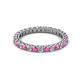 2 - Ellen 2.40 mm Pink Sapphire and Diamond Eternity Band 