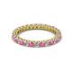 2 - Ellen 2.40 mm Pink Sapphire and Diamond Eternity Band 