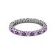 2 - Ellen 2.40 mm Amethyst and Diamond Eternity Band 